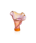 Arum Vase moyen modèle Ambre-rose - Daum