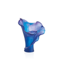 Arum Vase moyen modèle Bleu nuit - Daum