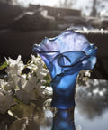 Arum Vase petit modèle Bleu nuit - Daum