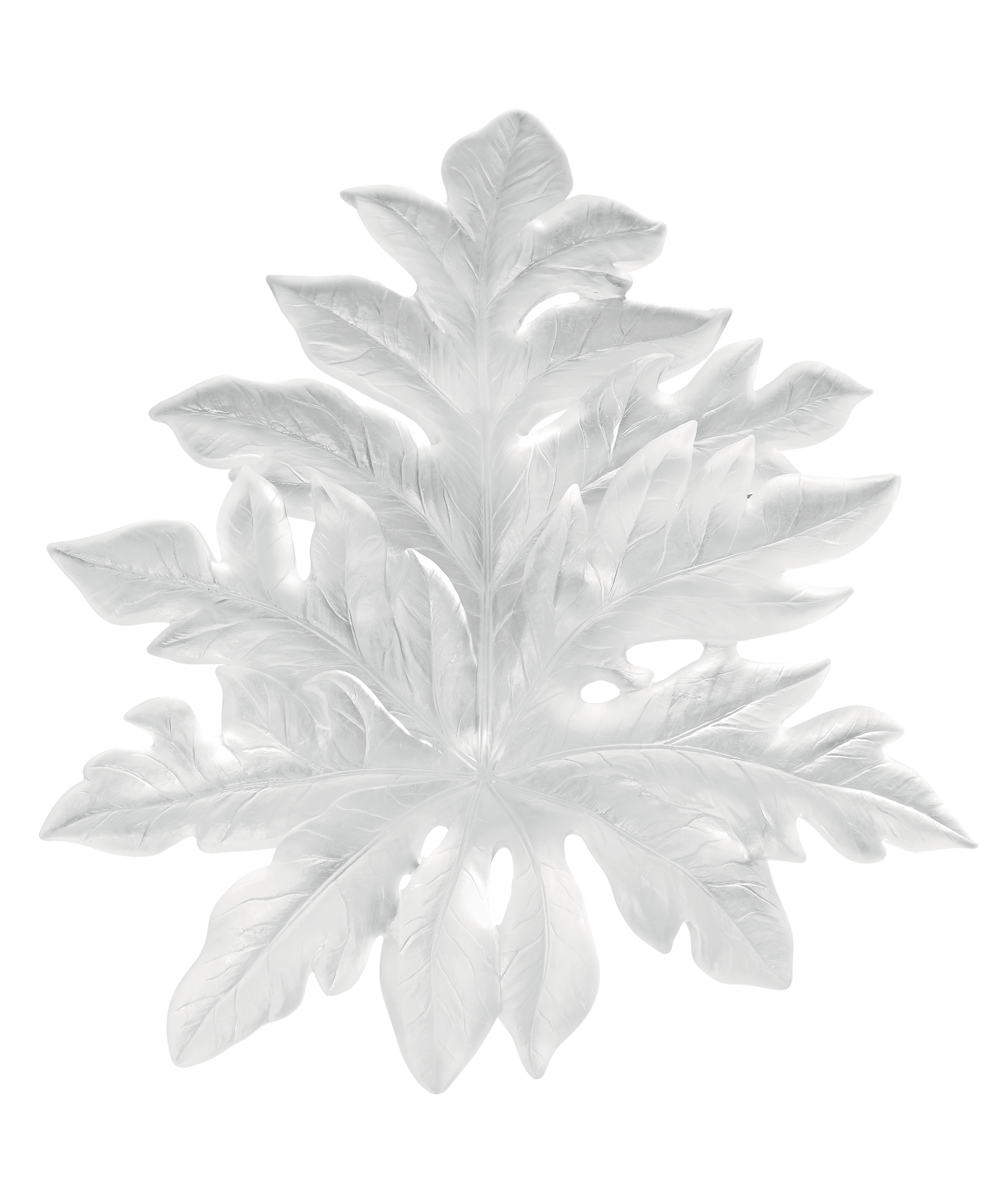 Bornéo Feuille murale grand modèle Blanche de Emilio Robba - Daum