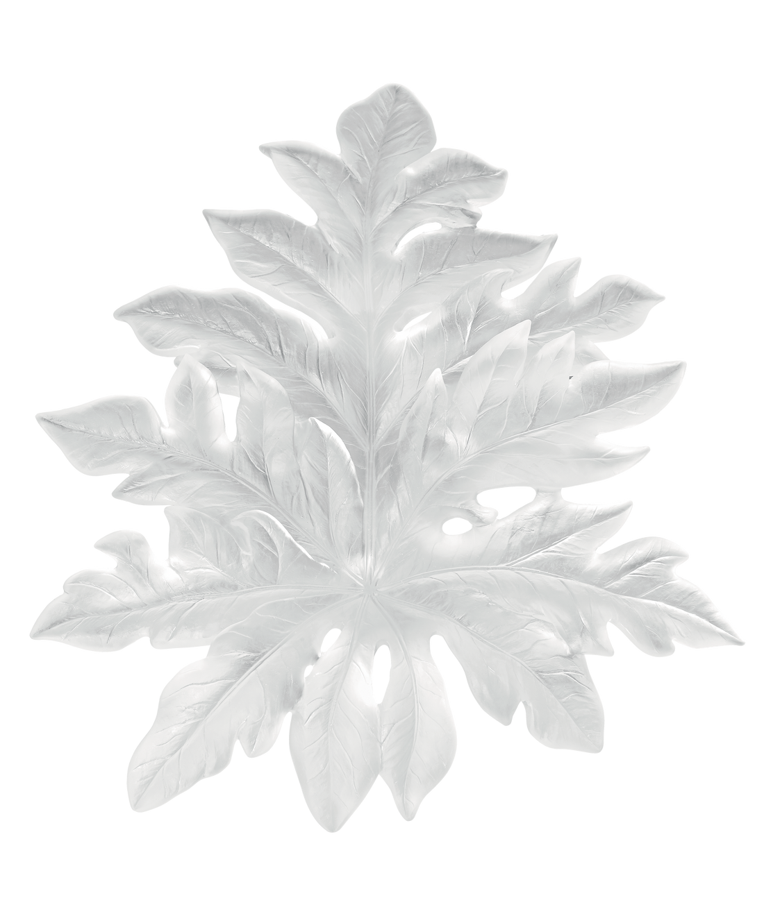 Bornéo Feuille murale grand modèle Blanche de Emilio Robba - Daum