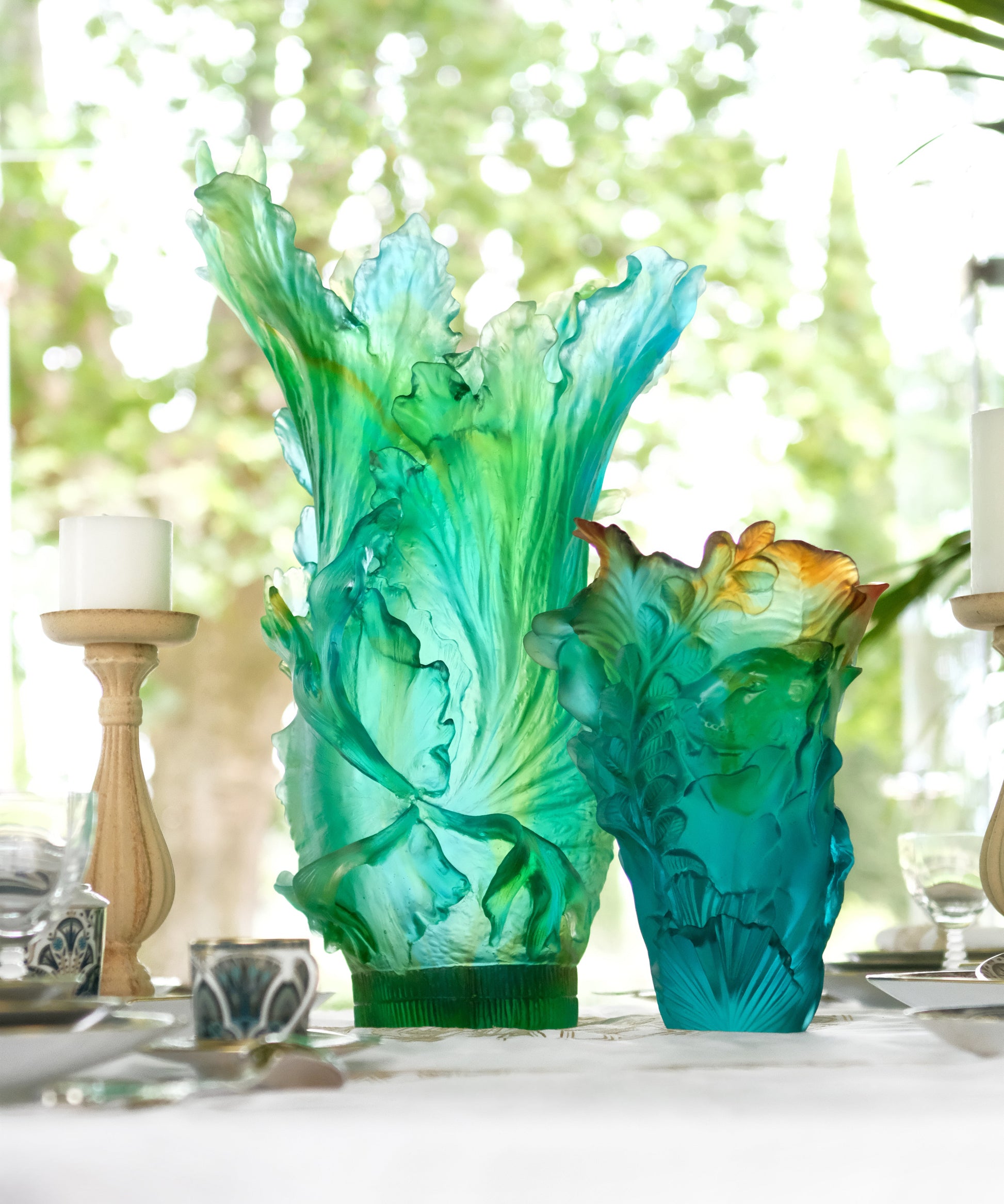 Bornéo Tropical Vase magnum de Emilio Robba 99ex - Daum