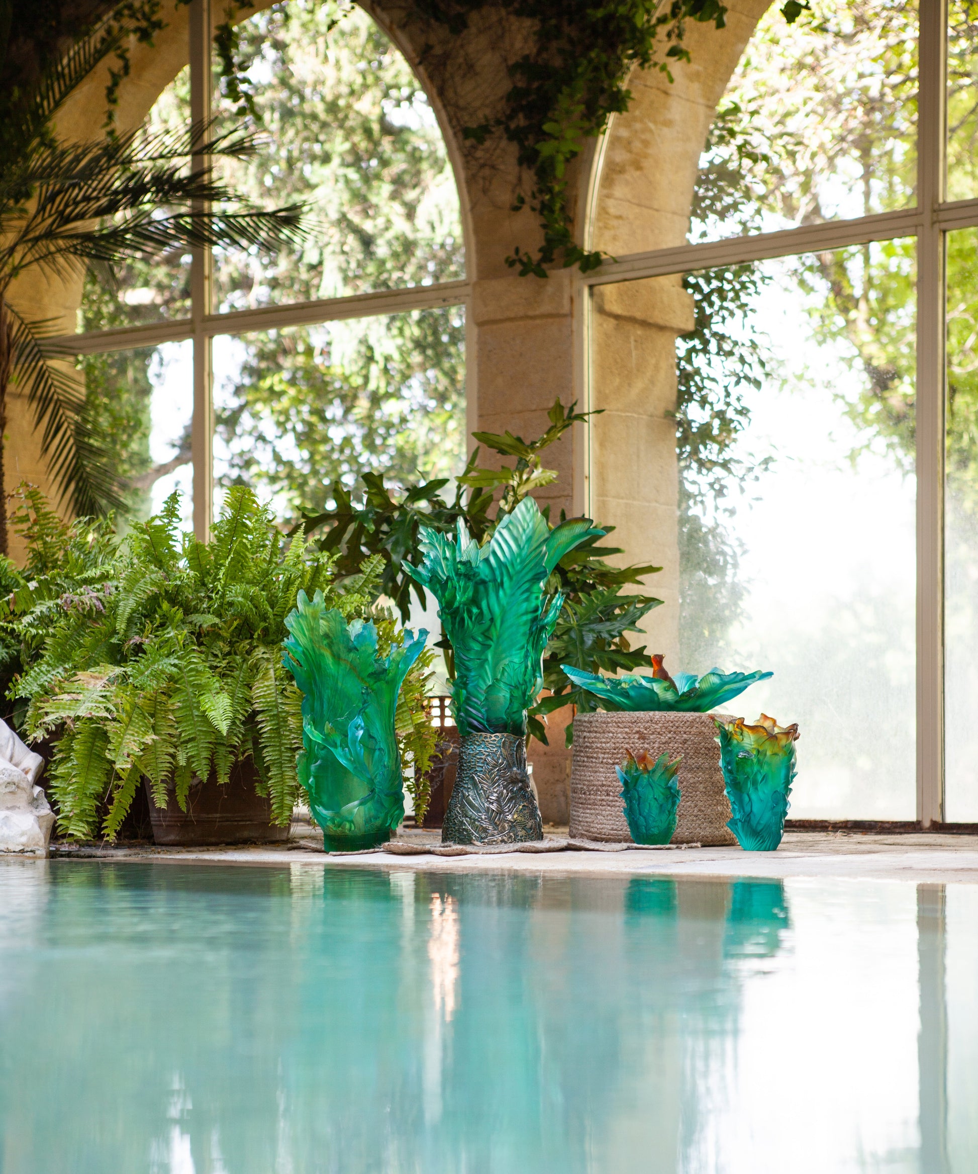 Bornéo Tropical Vase magnum de Emilio Robba 99ex - Daum