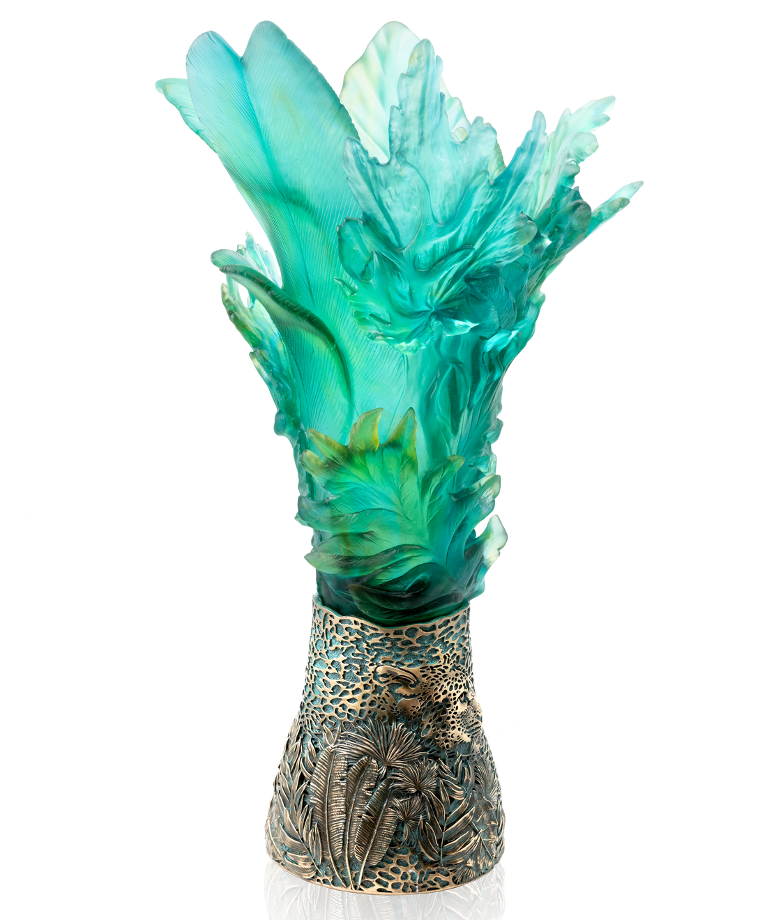 Bornéo Tropical Vase prestige de Emilio Robba 99ex - Daum