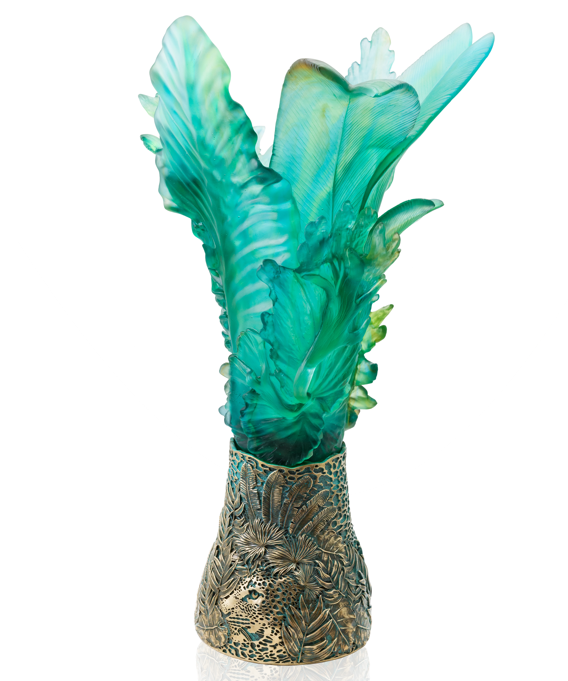 Bornéo Tropical Vase prestige de Emilio Robba 99ex - Daum