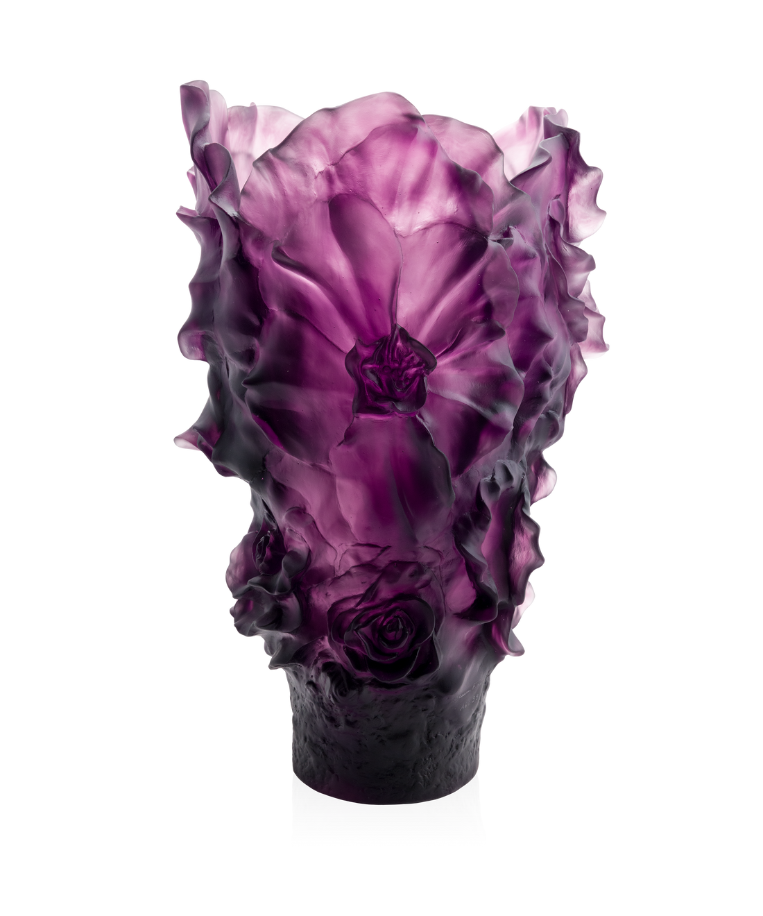 Camelia Vase magnum Violet 99ex - Daum