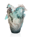 Cavalcade Vase grand modèle Bleu-gris 500ex - Daum