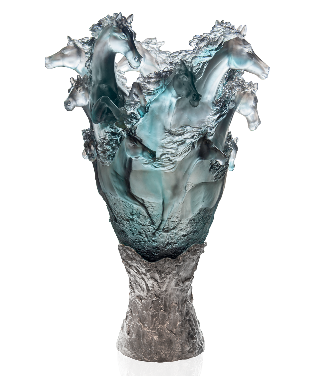 Cavalcade Vase prestige Bleu-gris 50ex - Daum