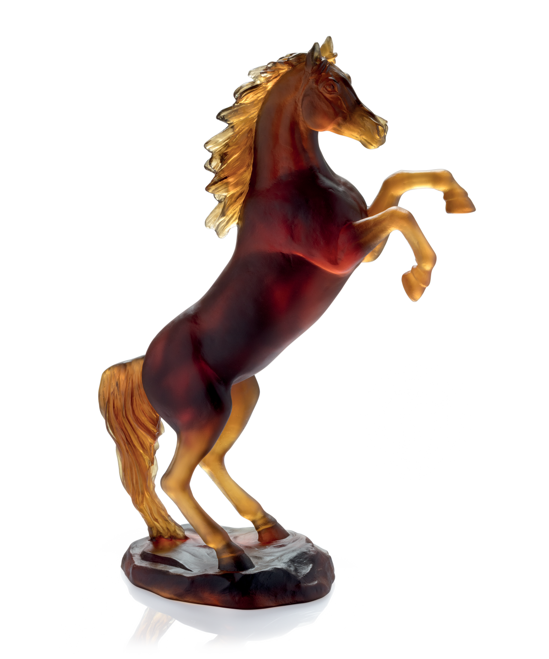 Cheval fougueux Ambre brun 500ex - Daum