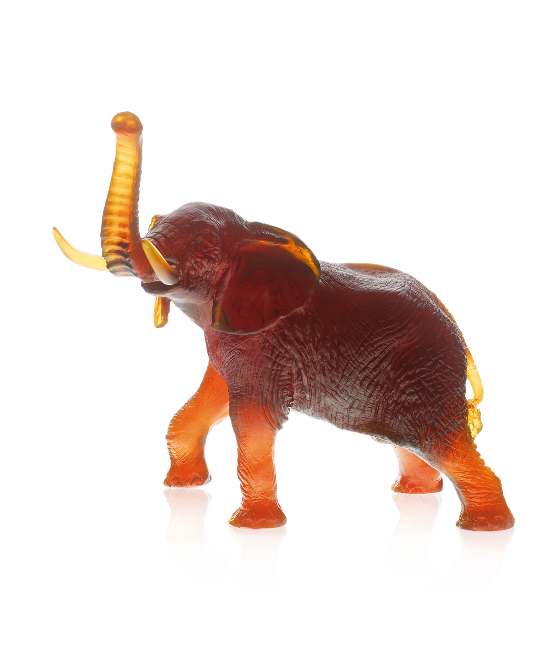 Eléphant grand modèle Ambre de Jean-François Leroy - Daum