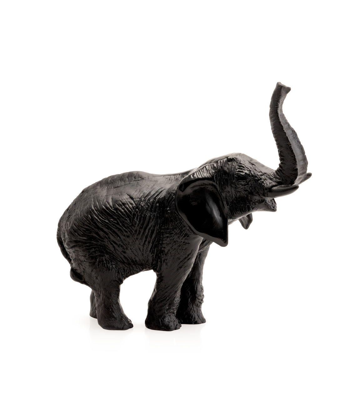 Eléphant moyen modèle Noir de Jean-François Leroy - Daum