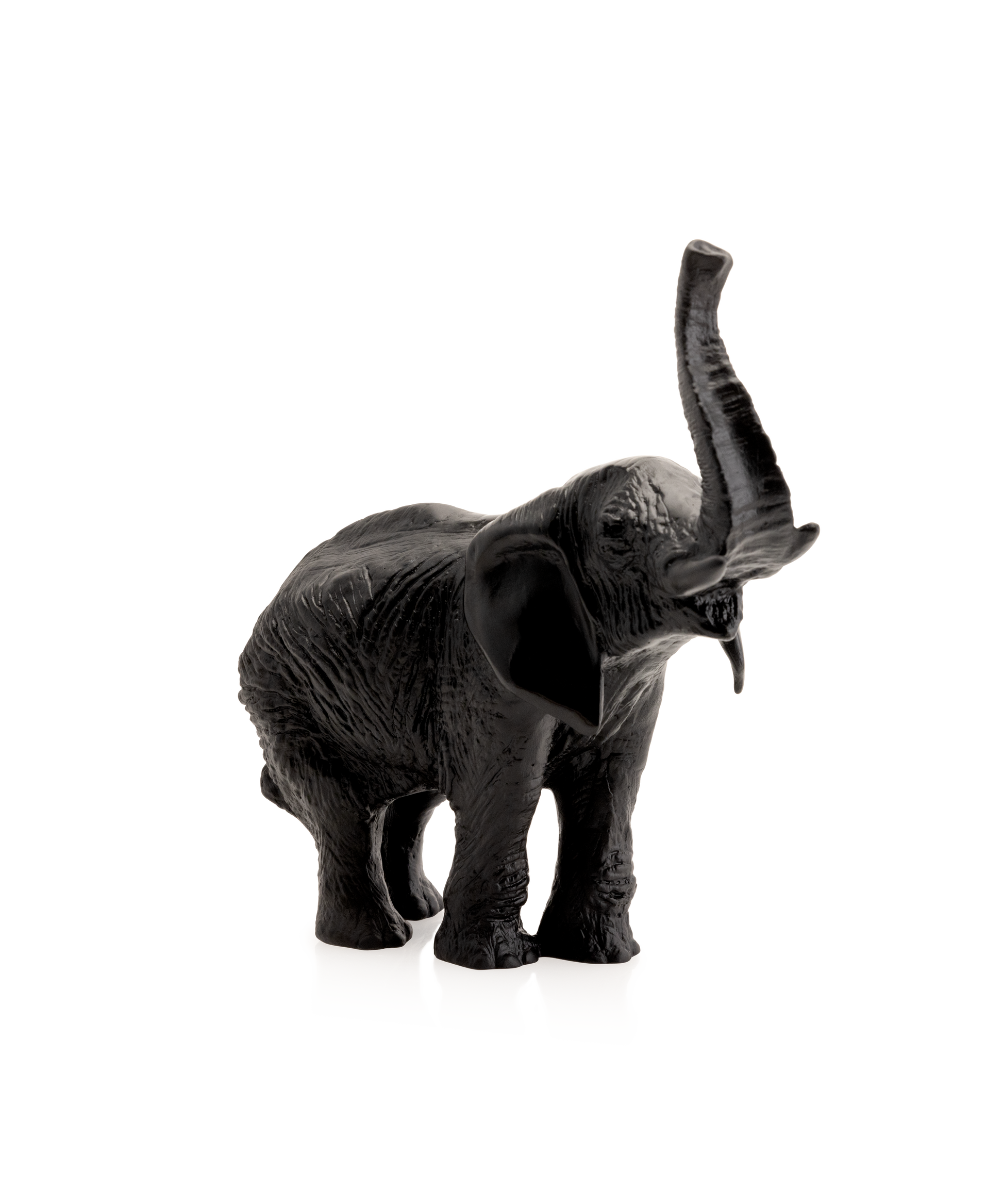 Eléphant moyen modèle Noir de Jean-François Leroy - Daum