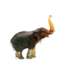 Eléphant moyen modèle Vert et ambre de Jean-François Leroy - Daum