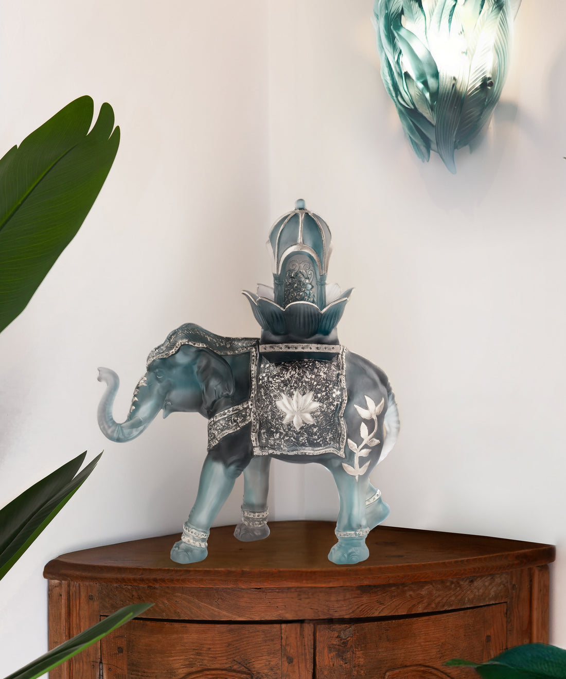 Eléphant Shalmara bleu gris 25ex - Daum