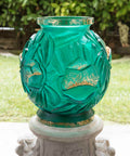 Empreinte Vase grand modèle Vert, finition or 75ex - Daum
