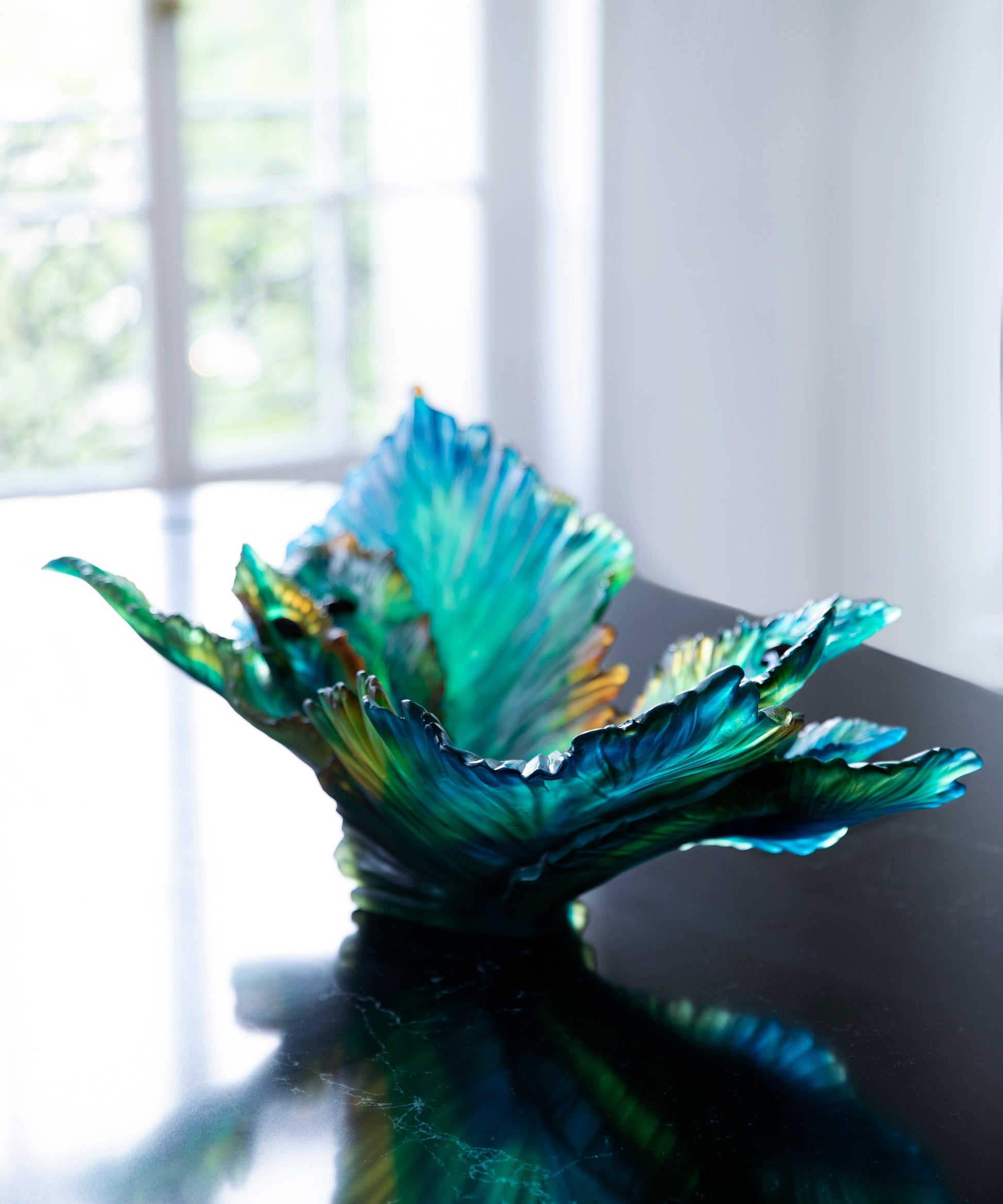 Fleur de Paon Centre de table 375ex - Daum