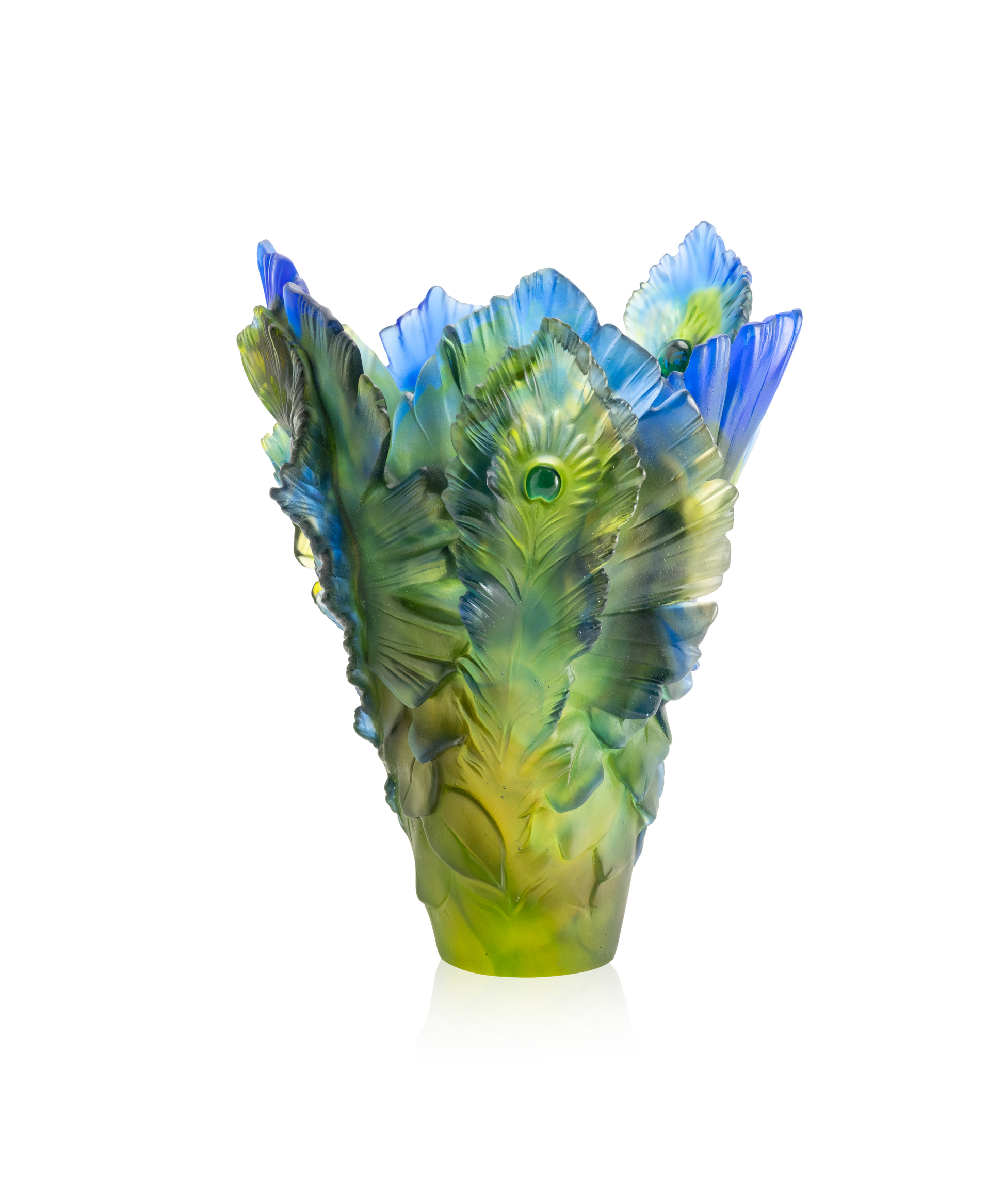 Fleur de Paon Exotique Vase grand modèle 125ex - Daum