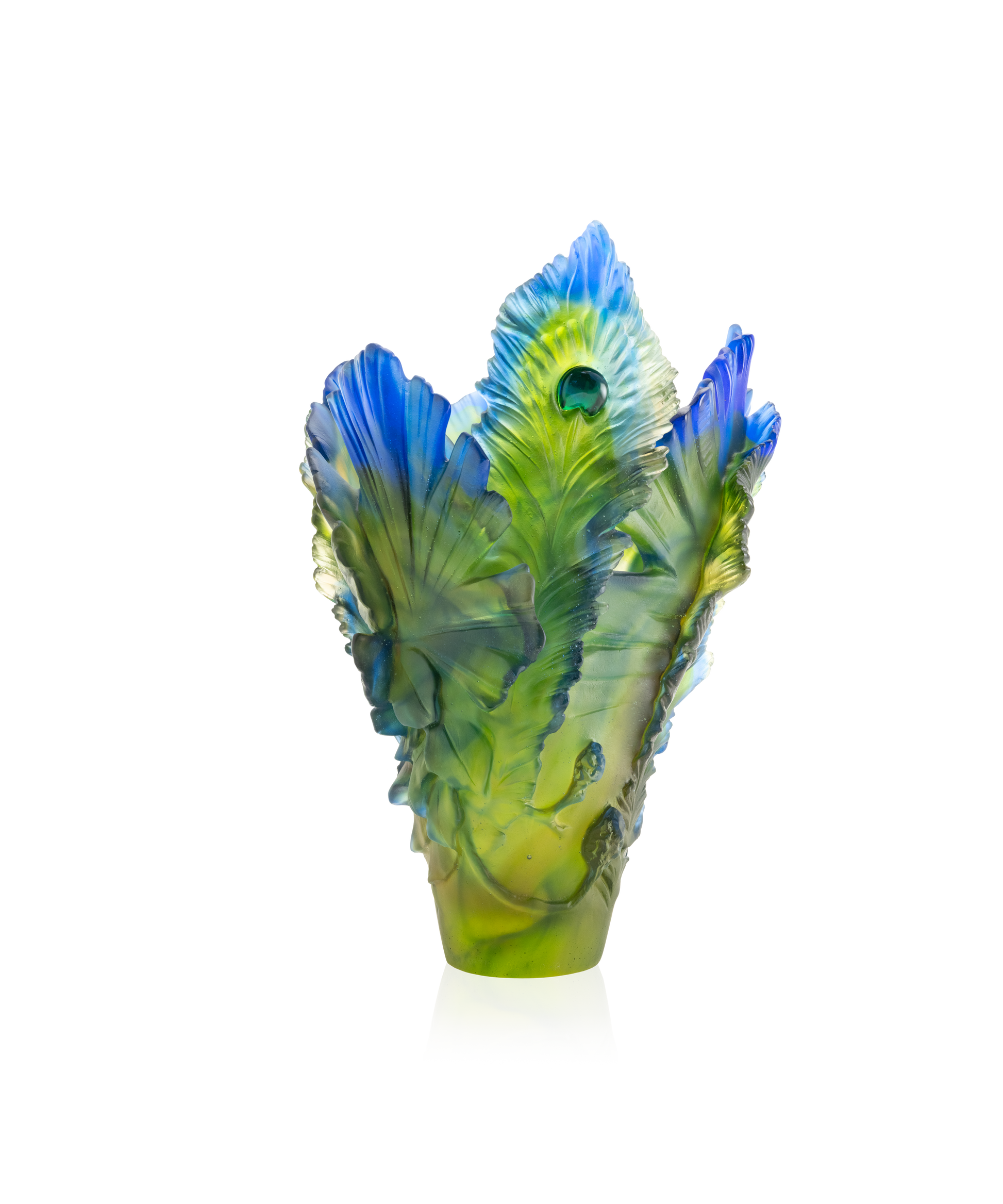 Fleur de Paon Exotique Vase grand modèle 125ex - Daum