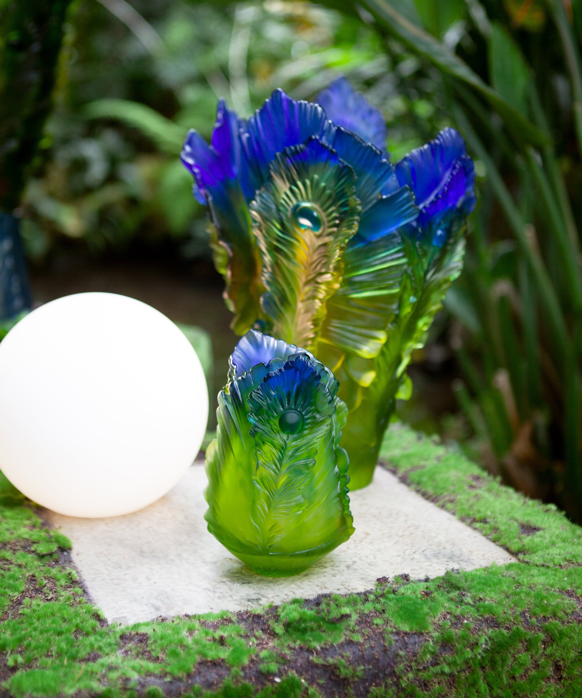 Fleur de Paon Exotique Vase petit modèle - Daum