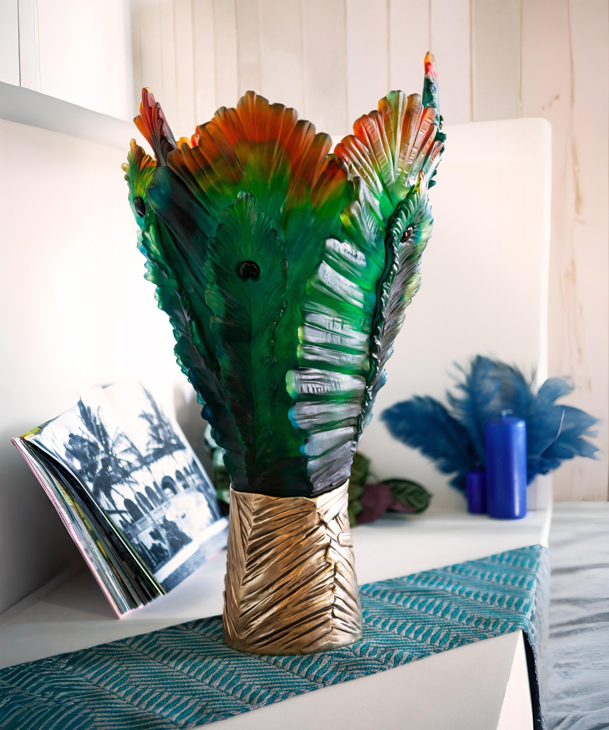 Fleur de Paon Vase magnum 99ex - Daum