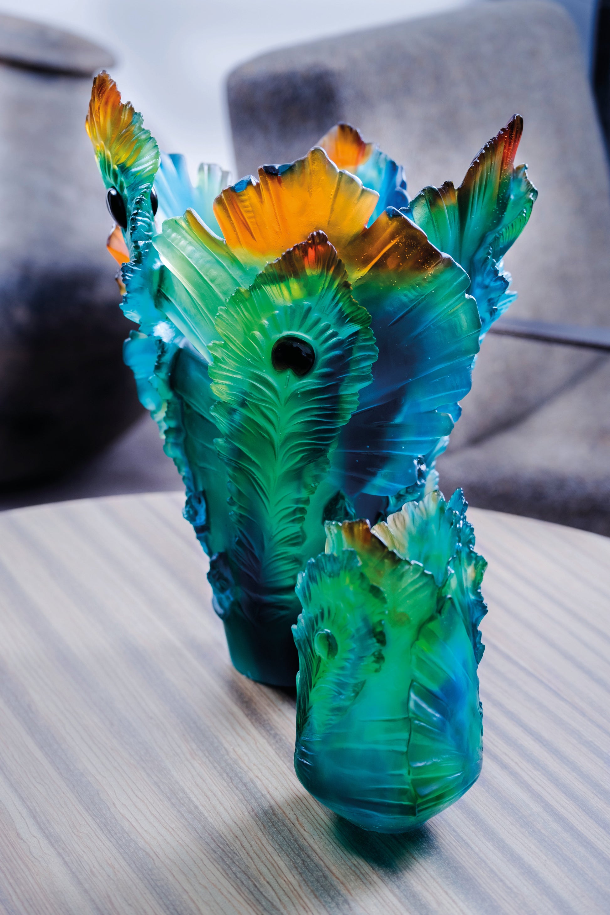 Fleur de Paon Vase petit modèle - Daum