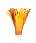 Ginkgo Vase grand modèle Ambre - Daum