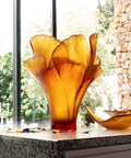 Ginkgo Vase magnum Ambre 99ex - Daum