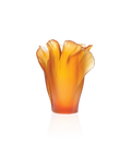 Ginkgo Vase moyen modèle Ambre - Daum