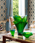 Ginkgo Vase moyen modèle Vert - Daum