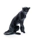 Guépard assis Noir de Jean-François Leroy 1000ex - Daum