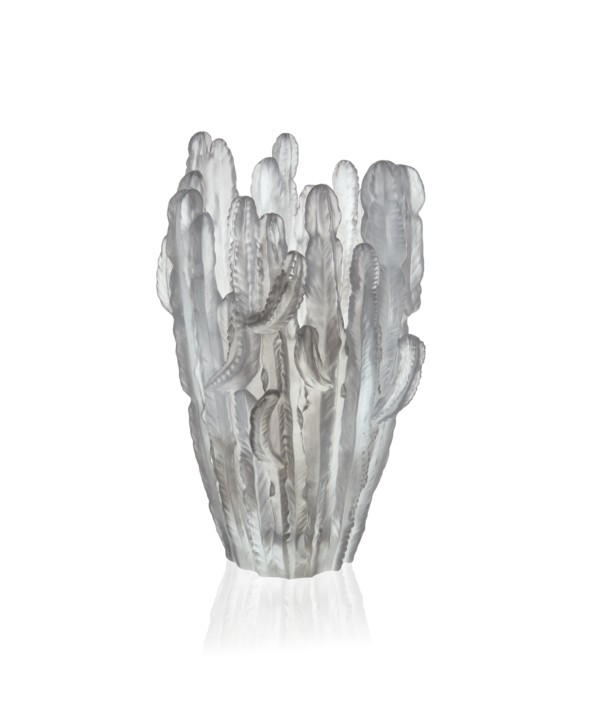 Jardin de Cactus Vase Grand modèle Gris de Emilio Robba - Daum