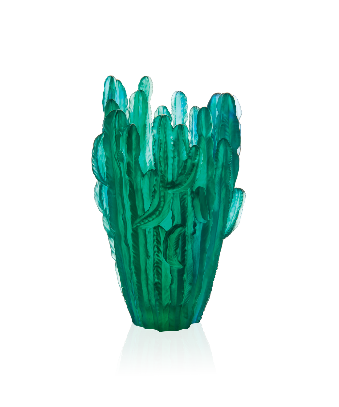 Jardin de Cactus Vase Grand modèle Vert de Emilio Robba - Daum