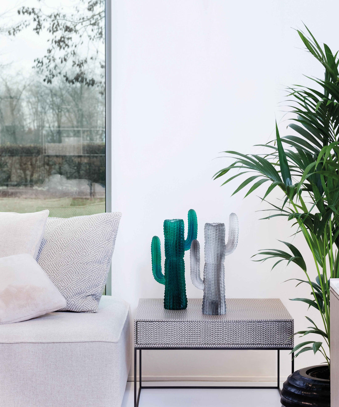 Jardin de Cactus Vase Gris de Emilio Robba - Daum