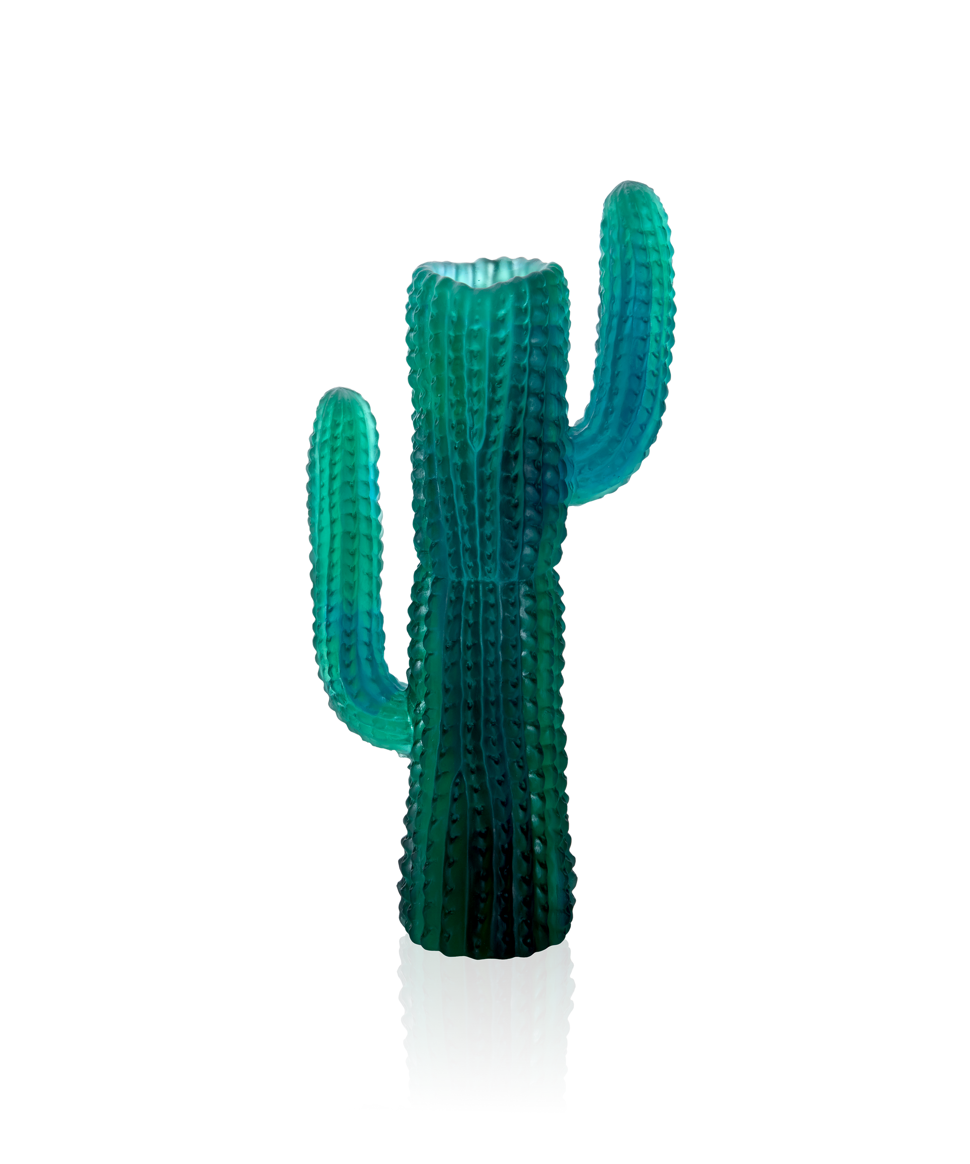 Jardin de Cactus Vase Vert de Emilio Robba - Daum