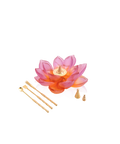 Jardin de Lotus Porte encens Ambre-rose - Daum