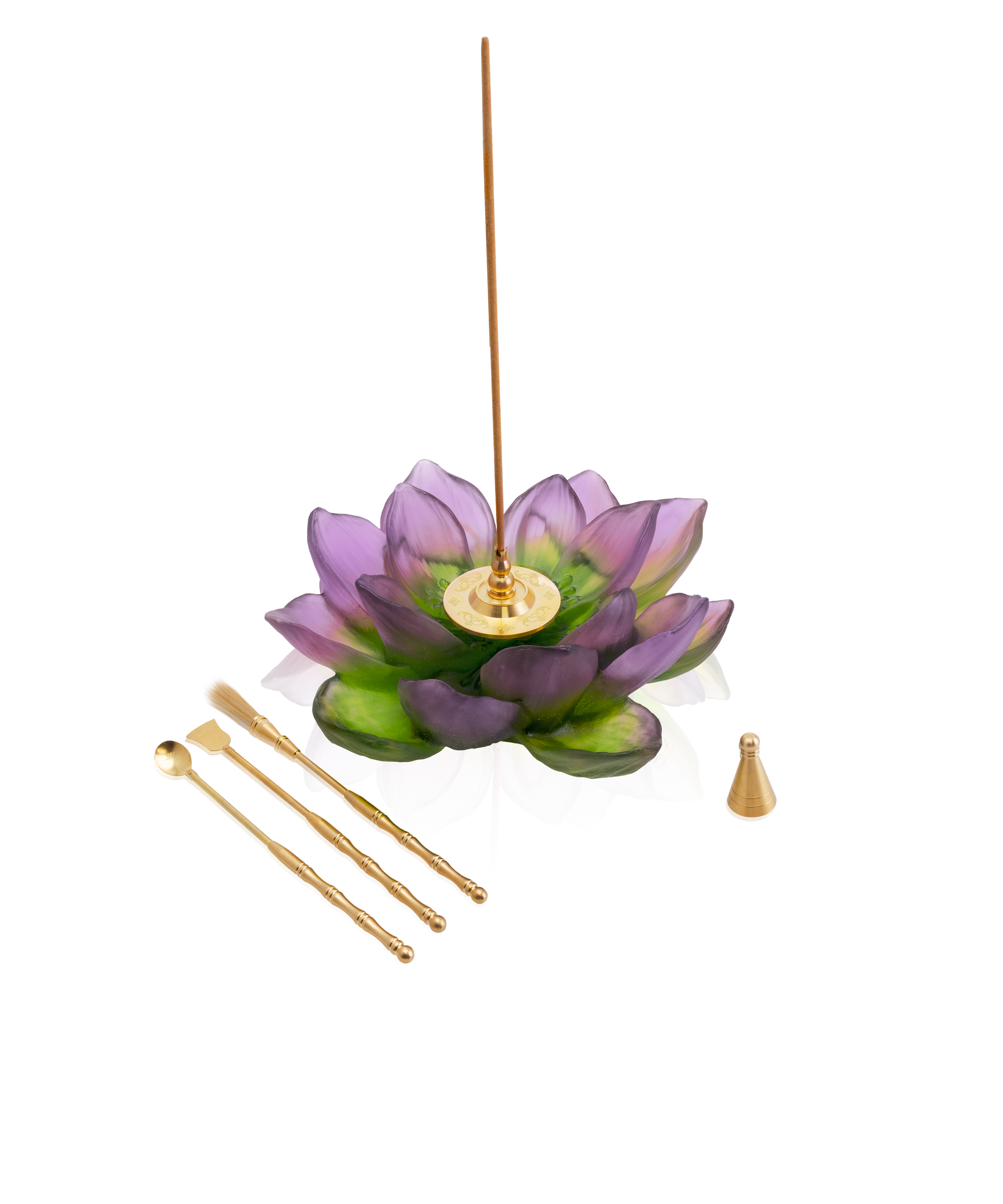 Jardin de Lotus Porte encens Violet-vert - Daum