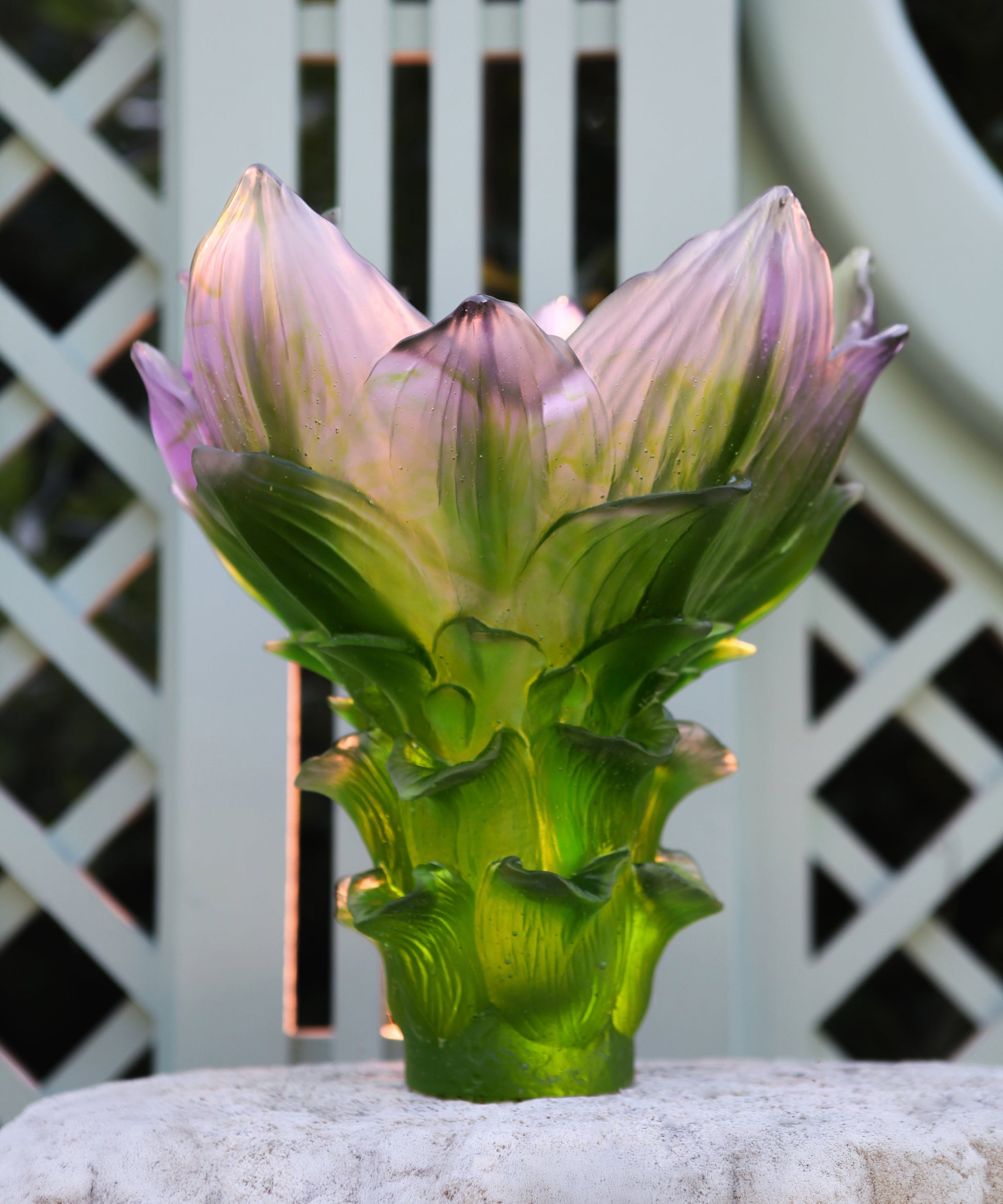 Jardin de Lotus Vase grand modèle 125ex - Daum