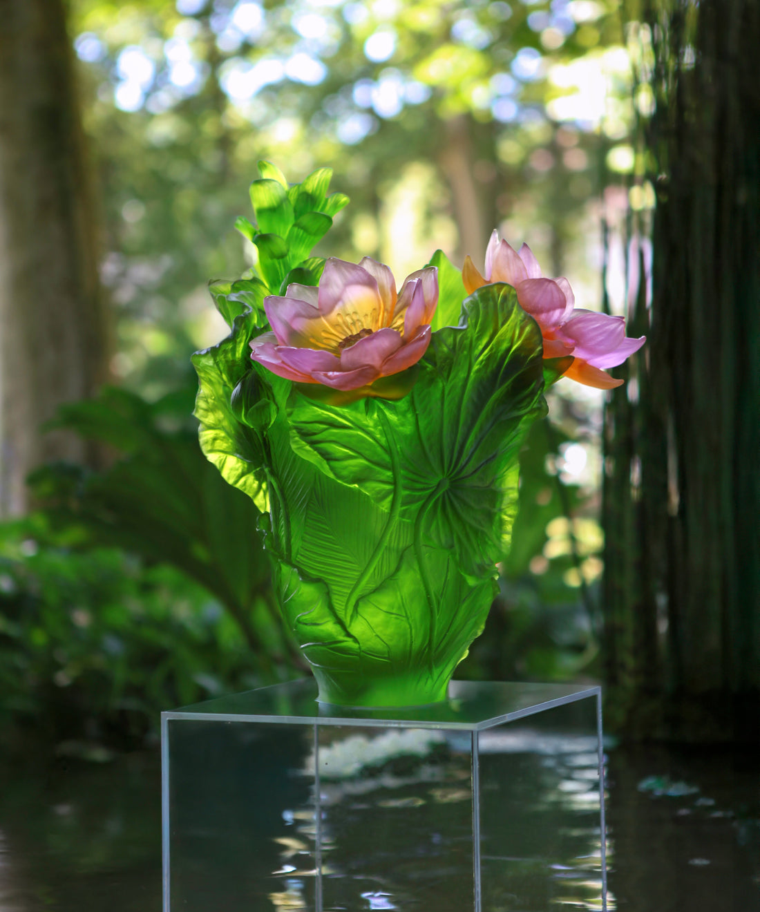 Jardin de Lotus Vase magnum 99ex - Daum