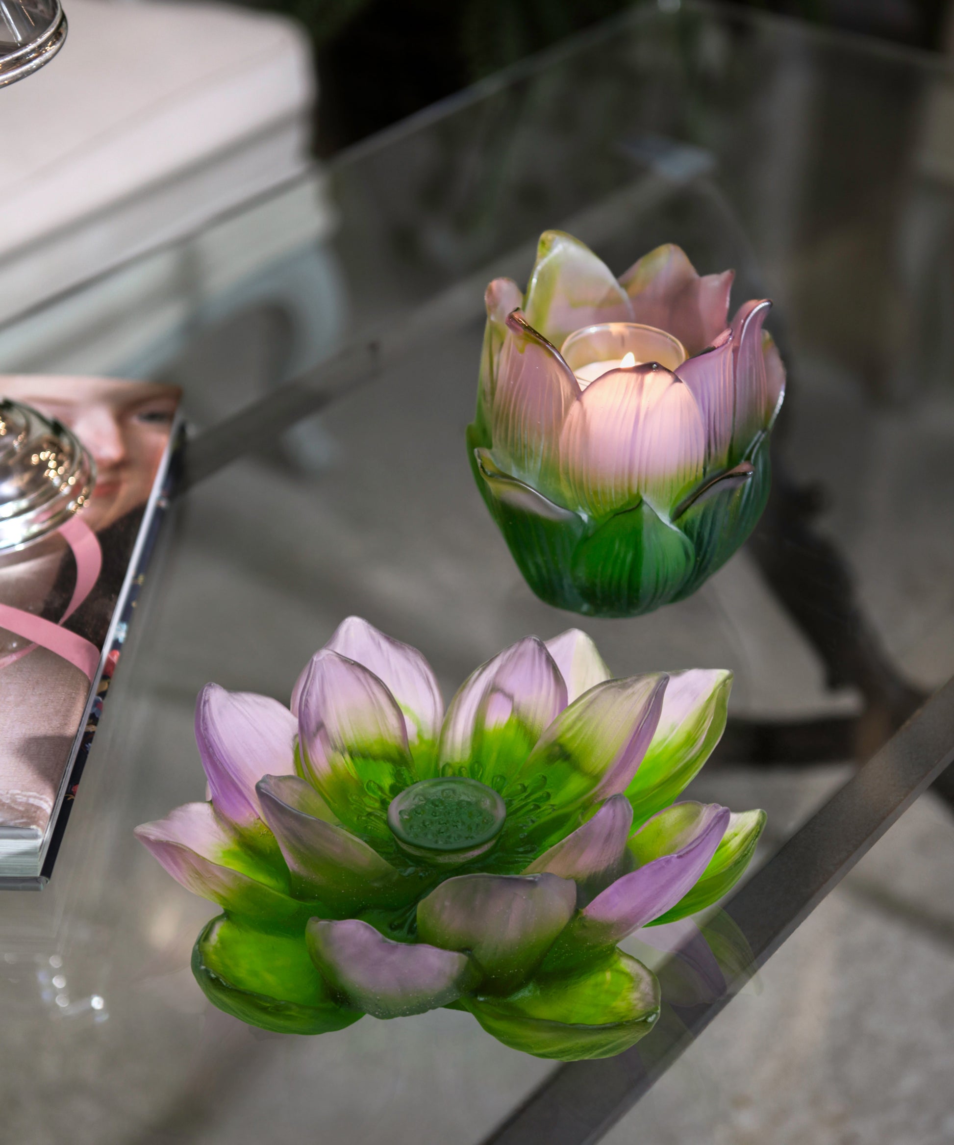 Jardin de Lotus Vase-photophore 250ex - Daum