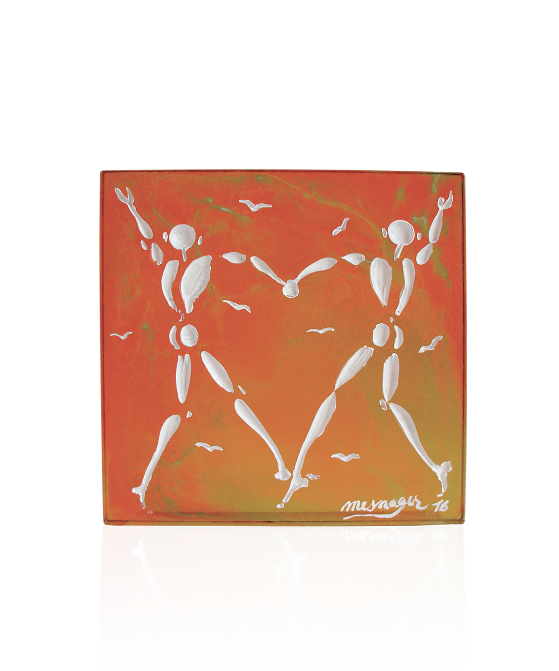 Love Dance personnalisée Ambre de Jérôme Mesnager 8ex - Daum