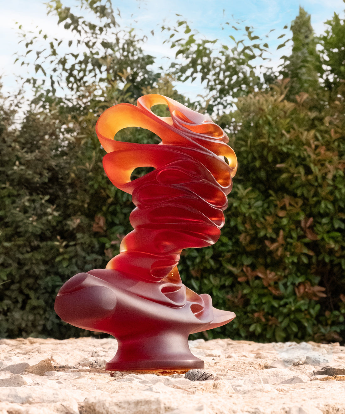 Masque de Verre Ambre de Jean Faucheur 75ex - Daum