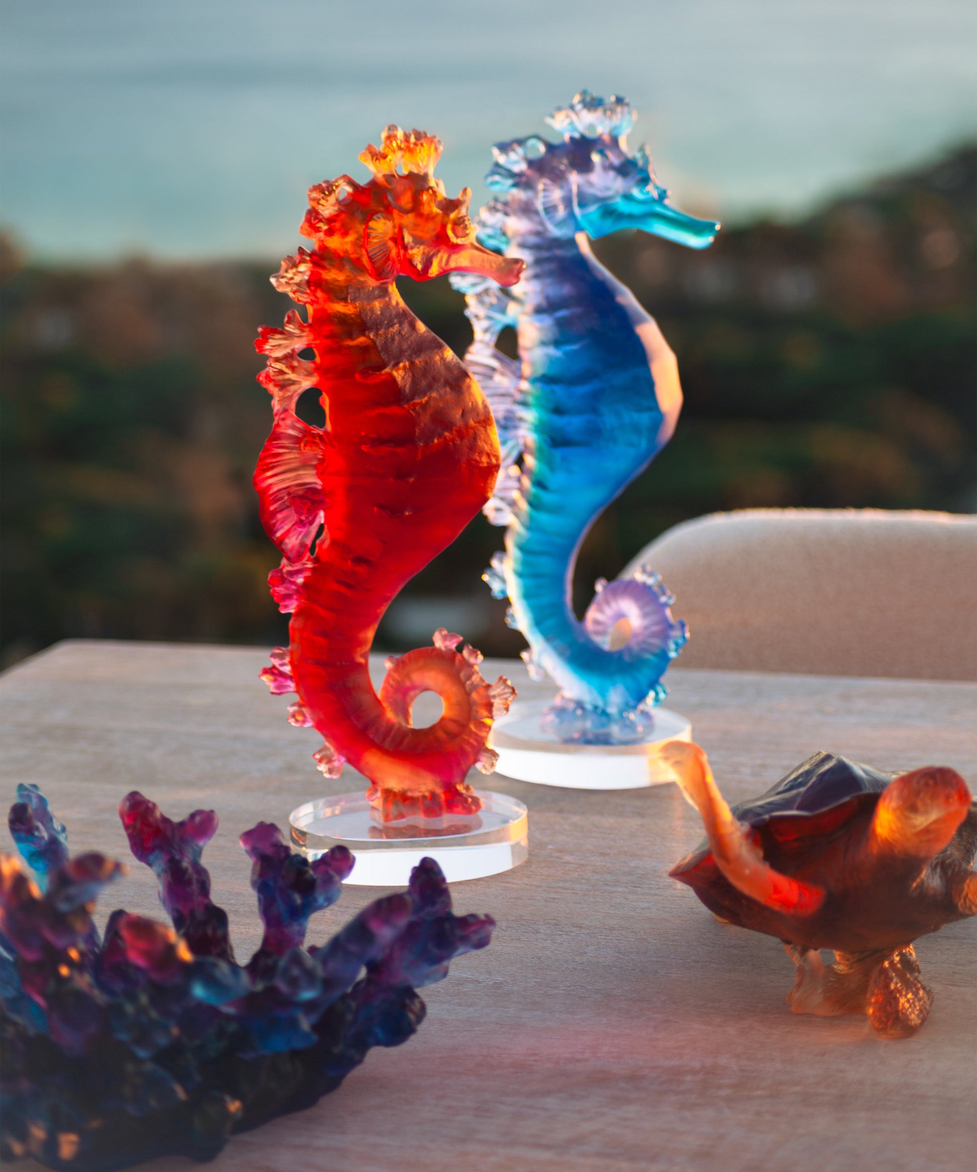 Mer de Corail Hippocampe Ambre rouge - Daum