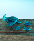 Mer de Corail Tortue de mer grand modèle Bleue - Daum