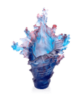 Mer de Corail Vase grand modèle Bleu et rouge - Daum
