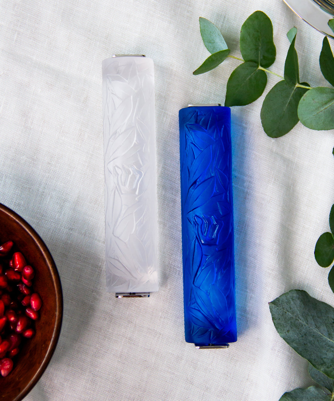 Mezuzah feuille d'olivier Blanche - Daum