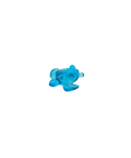 Petite tortue bleue en verre de la marque Daum, avec détails artistiques et finition brillante.