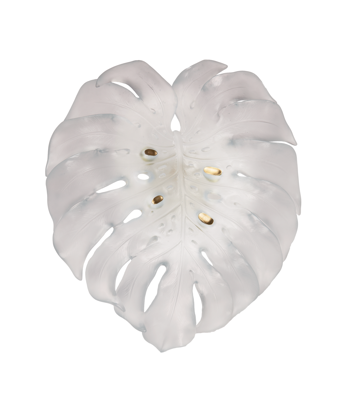 Monstera Applique grand modèle Blanche de Emilio Robba - Daum