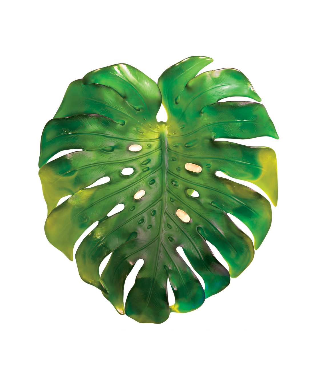 Monstera Applique grand modèle Verte de Emilio Robba - Daum