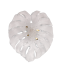 Monstera Feuille murale grand modèle Blanche de Emilio Robba - Daum