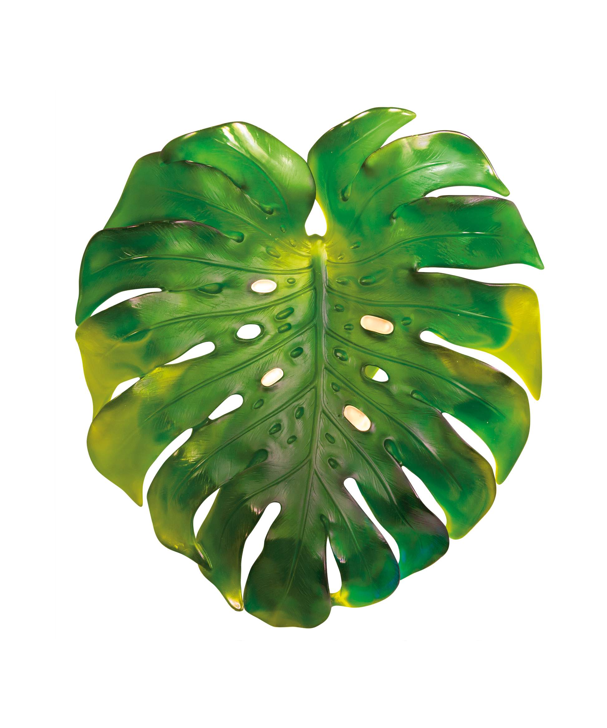 Monstera Feuille murale grand modèle Verte de Emilio Robba - Daum